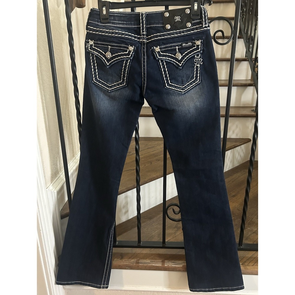 Ladies Size 27 Miss Me Jeans Boot Cut Embellished Bling